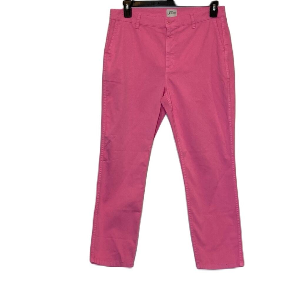 J. Crew Bright Pink Vintage Straight Leg Trouser Pants Size 30